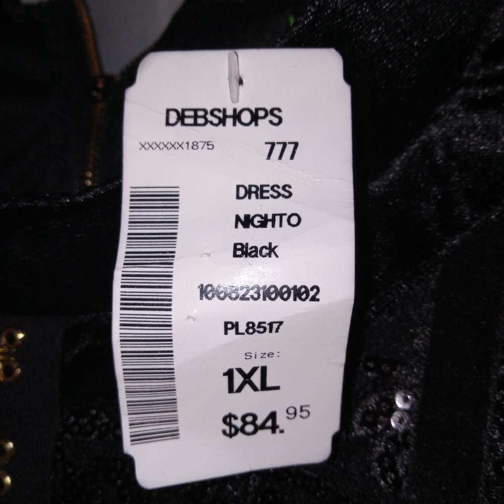 Vintage Xtaran dress mesh,velvet, sequins w/ lace.corset waist classy sheek XL - Picture 4 of 14